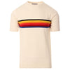 RETRO RAINBOW CHEST STRIPE KNITTED TEE (ECRU)
