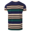 MEN'S RETRO 70S STRIPED T-SHIRT IN BEACON BLUE