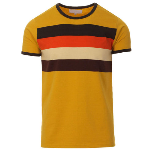 MEN'S RETRO 70S CHEST STRIPE T-SHIRT