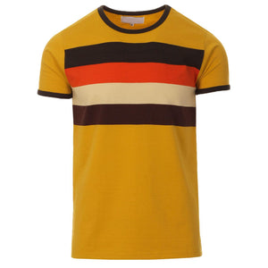 MEN'S RETRO 70S CHEST STRIPE T-SHIRT