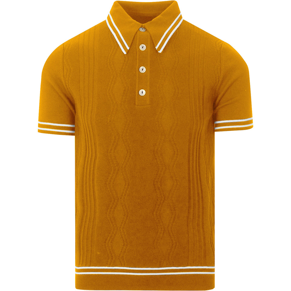 60S YELLOW KNIT POLO