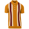 RED WINE STRIPE KNIT POLO