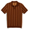 70S DARK BROWN KNIT POLO SHIRTS